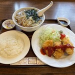 ビストロ福昇亭 - ラーメンランチ
            チキンカツと小ラーメン、ライスセット