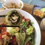 kitchen soya - 豆腐と生ハムの春巻き揚げの中身