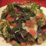 生碼麺食道 - 「サンマーサラダ」：サンマのマリネと６種の野菜を、特製・サンマー酢と柚子の香りでさっぱりいただきます♪