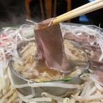 竹庭TOMORI - 牛タンの肉炊き鍋。美味し。