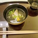日本料理・天ぷら 花座 - お椀、焼鮎、順才