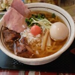 (仮)麺食堂 - 白だし手もみ麺、全部乗せ