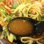 馬力屋 - スープは豚骨と鶏がら