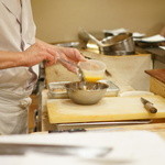 美かさ - かき揚げ作成中