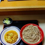 名代 富士そば - 盛り蕎麦大盛り&かき揚げ ￥680