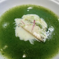天厨菜館 新宿高島屋タイムズスクエア店 - アワビのクリーム煮とほうれん草のソース