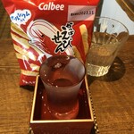 麹町いづみや しろ - 栄光富士 威吹 純米大吟醸無ろ過生原酒 、カルビーかっぱえびせん