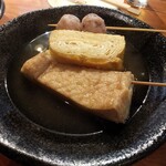 おでん居酒屋 三幸 - おでん（いか団子、卵まき、厚揚げ）