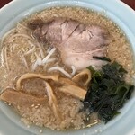 ラーメンショップ - つけ麺のつけ汁背脂トッピング