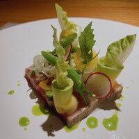 Metis 六本木 - ★9長崎県産本マグロ中トロ薪焼き　旬野菜