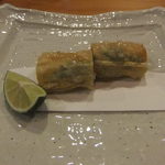 日本料理 たかむら - 雲丹、ズワイ、紫蘇入ってます。湯葉揚げ。