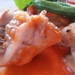 茨城レストラン　フェリチタ - ☆ 筑西市日立鶏のソテー〈パプリカのソース〉アップ