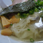 伊達屋 - 塩雲呑麺＋煮たまご＠ズームアップ