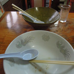 伊達屋 - 塩雲呑＆赤みそラーメン完食