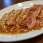 焼肉冷麺やまなか家 - 欲張りセットB鶏せせり（¥1510税込み）ライス大盛り、元気カルビ/鶏せせり/冷麺小。
