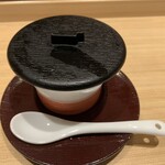 Yokohama Sushi Fukuju - 浅利の冷製茶碗蒸し　ずんだ豆のすり流し