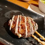 創作鉄板串 大将 - 椎茸肉詰め330円