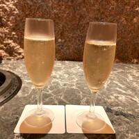 北新地焼肉 きらく - グラスシャンパン