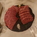 五反田銭場精肉店 - 和牛上カルビ&和牛ハラミ