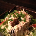 Douhou Hanabi - 鯖サラダが登場。鯖だけ食べちゃった。