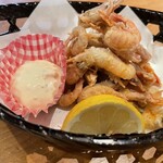 蛇の目鮨 - 赤社海老の唐揚げ