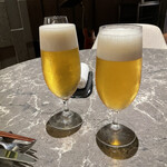 ANAインターコンチネンタル安比高原リゾート - シャンパンの後は生ビール。