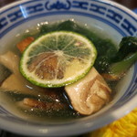 青華こばやし - 25年9月　前菜　松茸お浸し