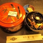 割烹 魚豊 - うな鶏重￥１２６０＋肝吸い￥１００