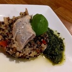 ウエストパパ - ＤＡＹ－４：３種のキヌアと鰯のマリネ、フレッシュバジルのソース