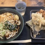 Udon No Fujii - ぶっかけ冷_小.昆布天.とり天.唐揚げ