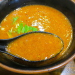Tsukemen tora - ドロドロのベジポタスープ　辛さはちょっと辛い
