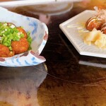 たこ焼き モダン焼き ふるちゃん - たこ焼き　ねぎポン酢と醤油