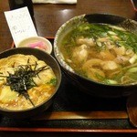 Tokachi Soba Tsuzawa - 2012.11鶏南蛮とミニ玉子丼