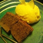 露庵 菊乃井 - さつまいもアイスとシフォンケーキ