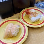 かっぱ寿司 - 3種の貝食べ比べととろサーモン