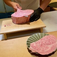肉割烹ふたご 北新地店 - 熊本黒毛和牛リブロース