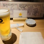 さくら寿司 - 生ビール(o^^o)