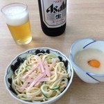 21282225 - パスタサラダ、山芋とろろ