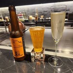 Teppanyaki Asahi - 飲食店限定ビール､ガージェリーとスパークリングワインで乾杯