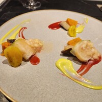 鉄板焼き あさひ - 帆立と夏野菜