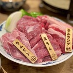 錦糸町ジンギスカン オクノ羊ヤ、 - コースのお肉たち