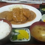 鶴亀食堂 - ヒレカツ定食750円