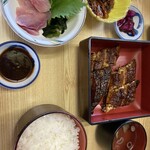 魚勝 - うなぎ長焼定食A(松)