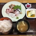 Sanga Kyoudo Ryourikokkara - 日変わり定食（刺身定食）980円