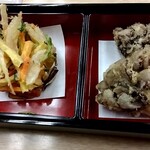 元祖 田丸屋 - 合わせ天ぷら。野菜かき揚げ、舞茸天ぷら