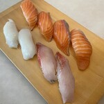 しっとう屋 - キングサーモン、剣先イカ、金目鯛(駿河湾)