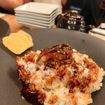 和フレンチバル村塾 - ザ・フォアグラ丼ひつまぶしスタイル　ご飯の中にもフォアグラ入ってます❤︎