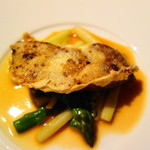 レストラン・セン - パリパリフォアグラとグリーンアスパラガスのロースト