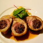 レストラン・セン - 黒米を詰めたフランス産ホロホロ鳥のロースト