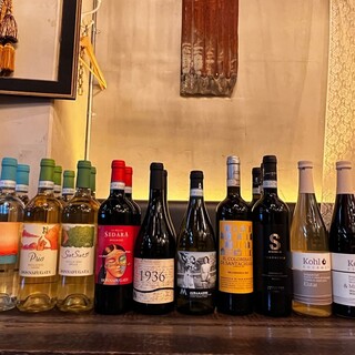 A variety of carefully selected wines that go well with our special dishes